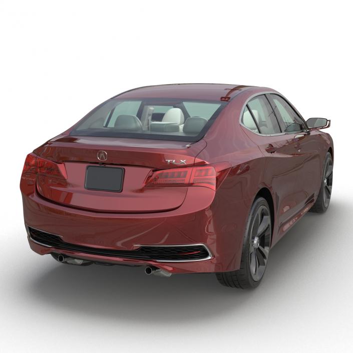 3D Acura TLX 2015 Rigged