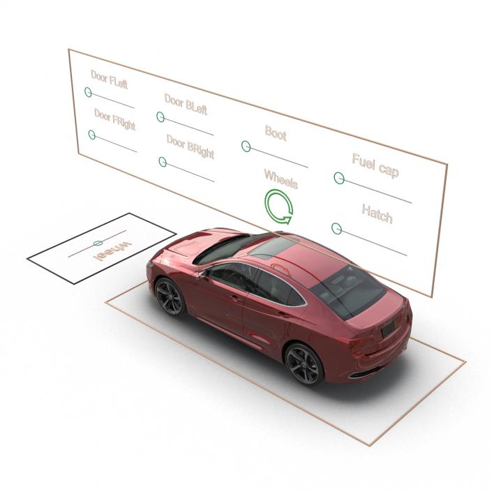 3D Acura TLX 2015 Rigged