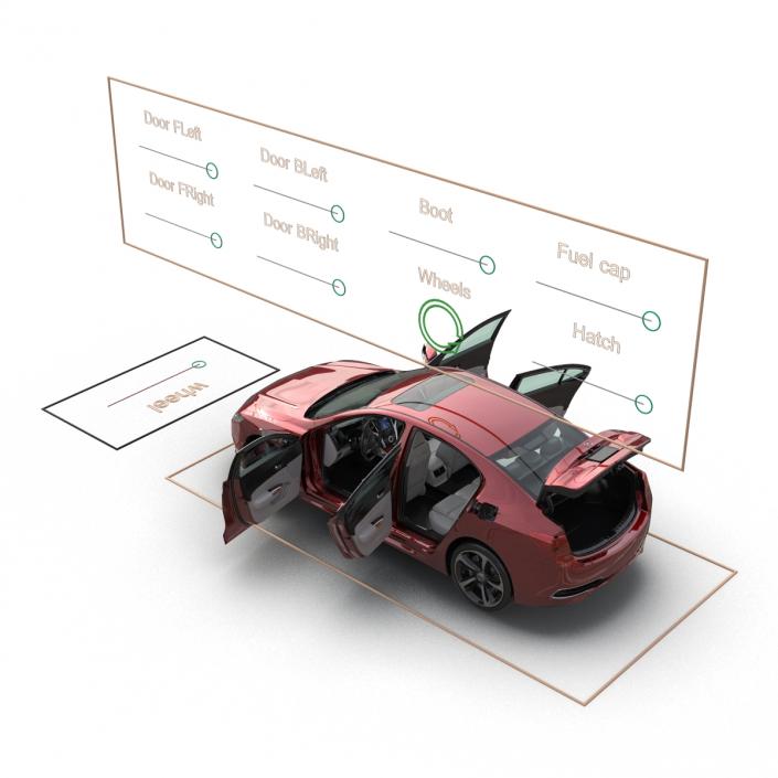 3D Acura TLX 2015 Rigged