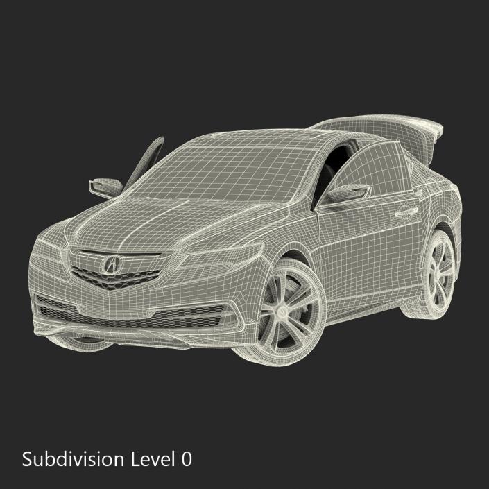 3D Acura TLX 2015 Rigged