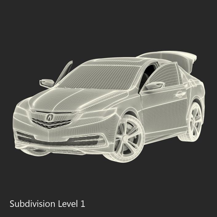 3D Acura TLX 2015 Rigged