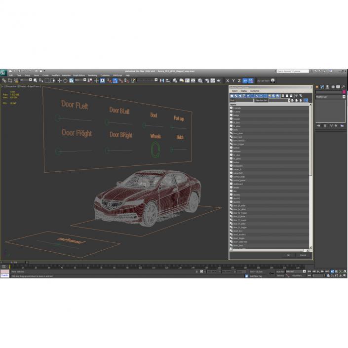 3D Acura TLX 2015 Rigged