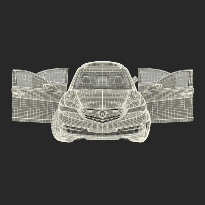 3D Acura TLX 2015 Rigged