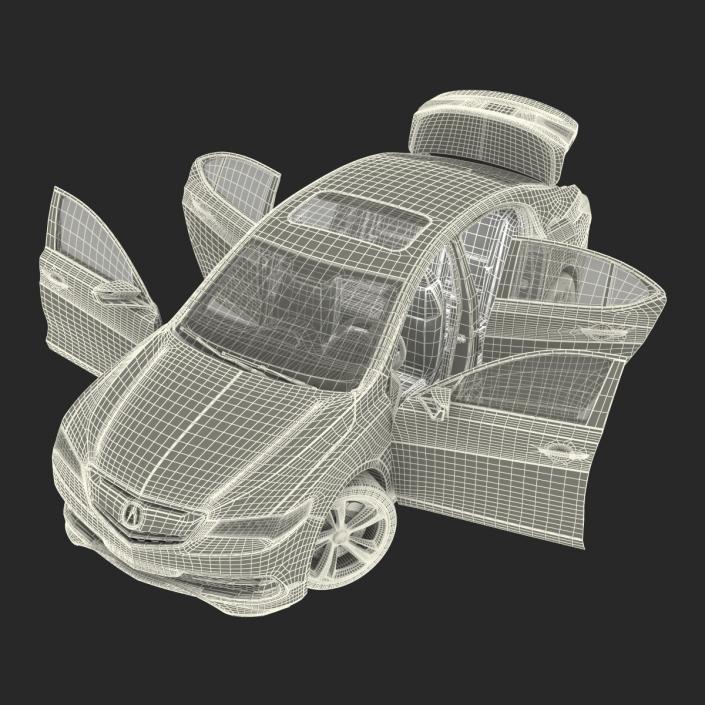 3D Acura TLX 2015 Rigged