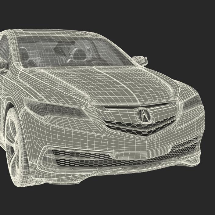 3D Acura TLX 2015 Rigged