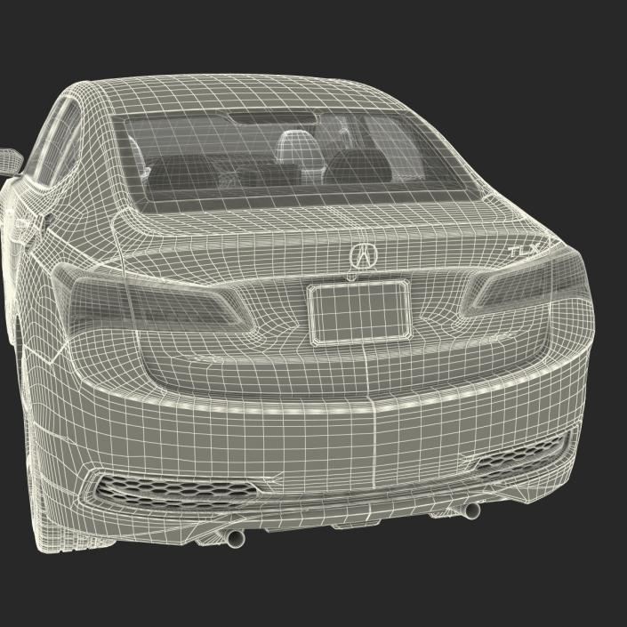 3D Acura TLX 2015 Rigged