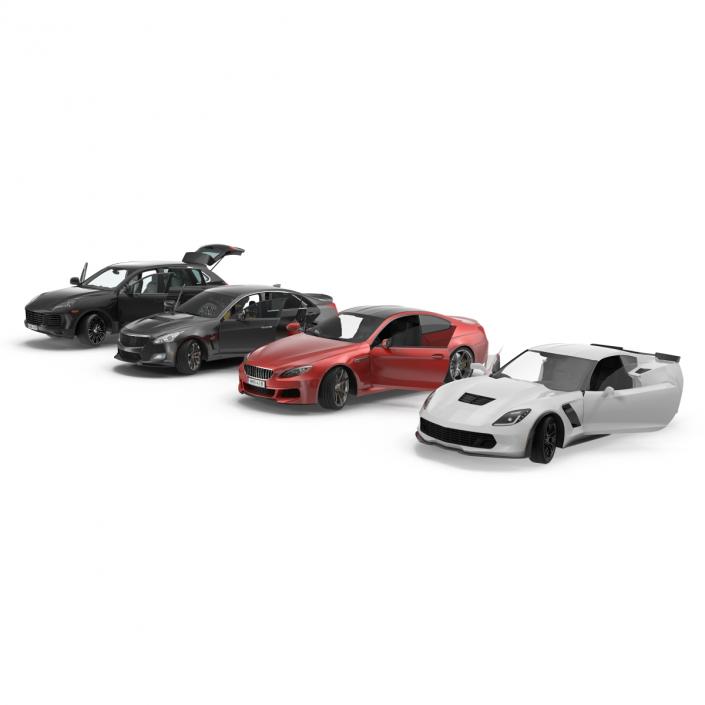 3D model Generic Rigged Cars Collection