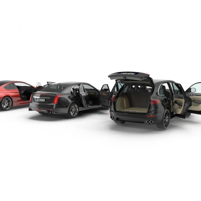 3D model Generic Rigged Cars Collection