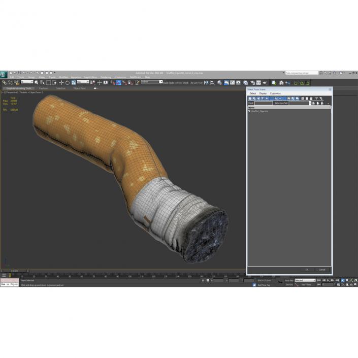 Snuffed Cigarette 2 3D model