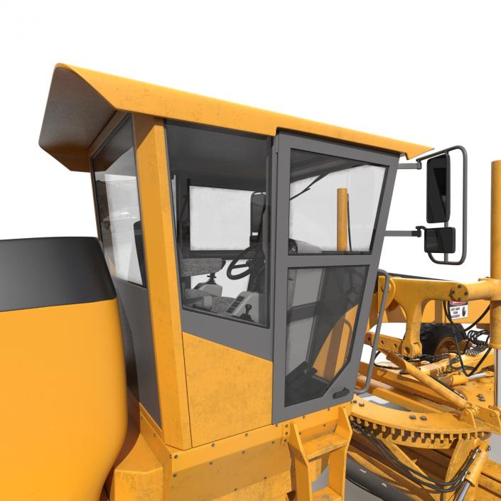 3D Road Grader Rigged model