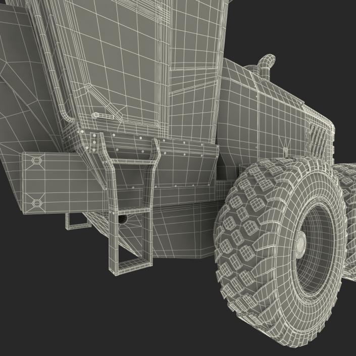 3D Road Grader Rigged model