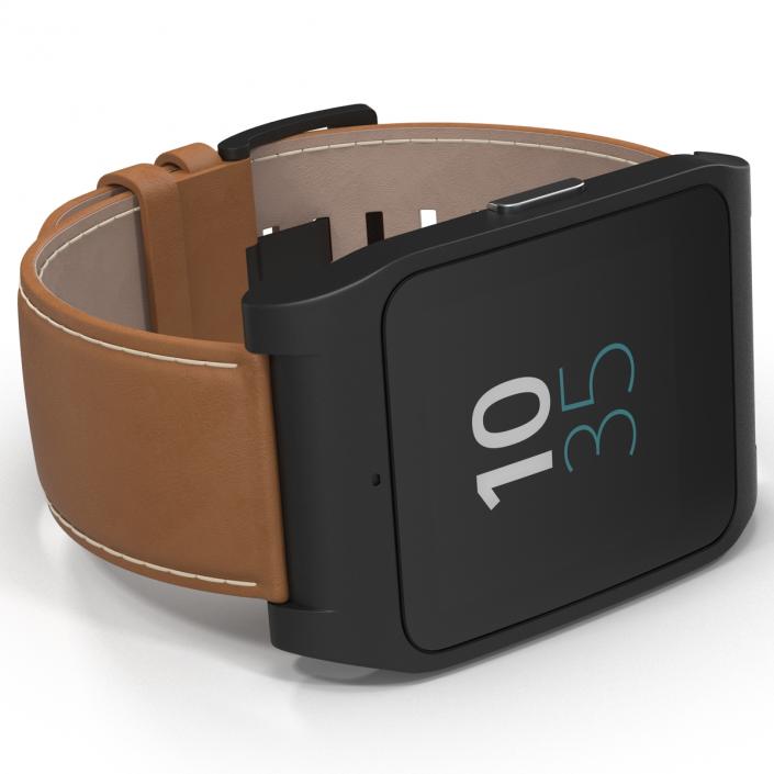 3D model Sony SmartWatch 3 Leather Band