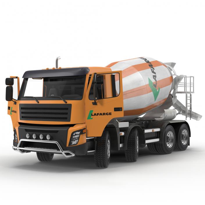 3D model Cement Mixer Vehicle Lafarge Rigged