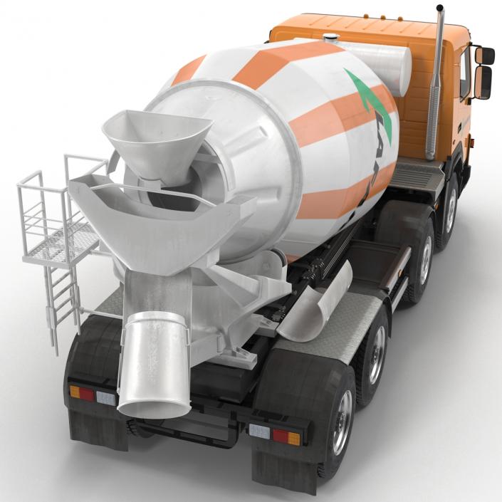 3D model Cement Mixer Vehicle Lafarge Rigged