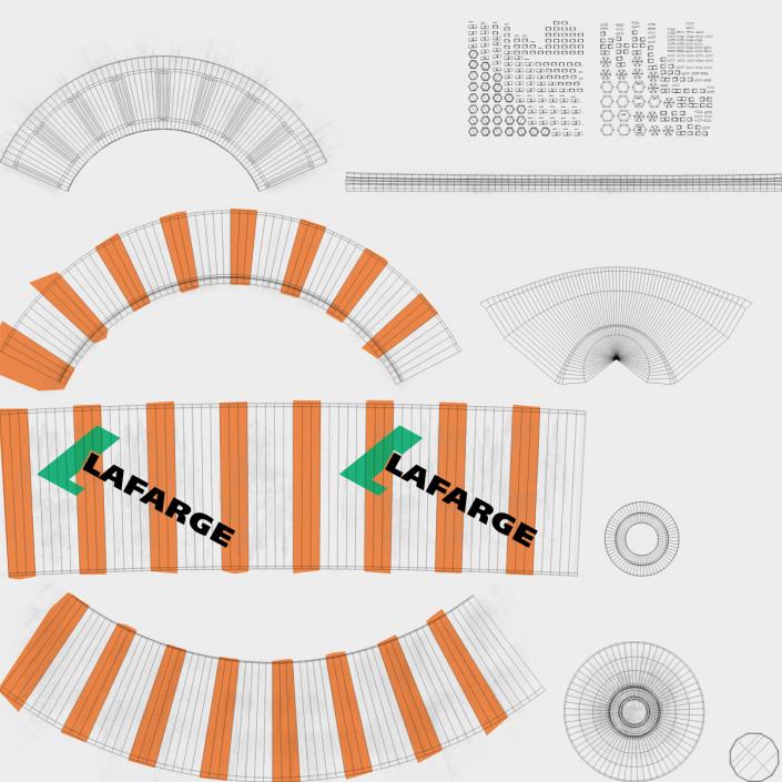 3D model Cement Mixer Vehicle Lafarge Rigged