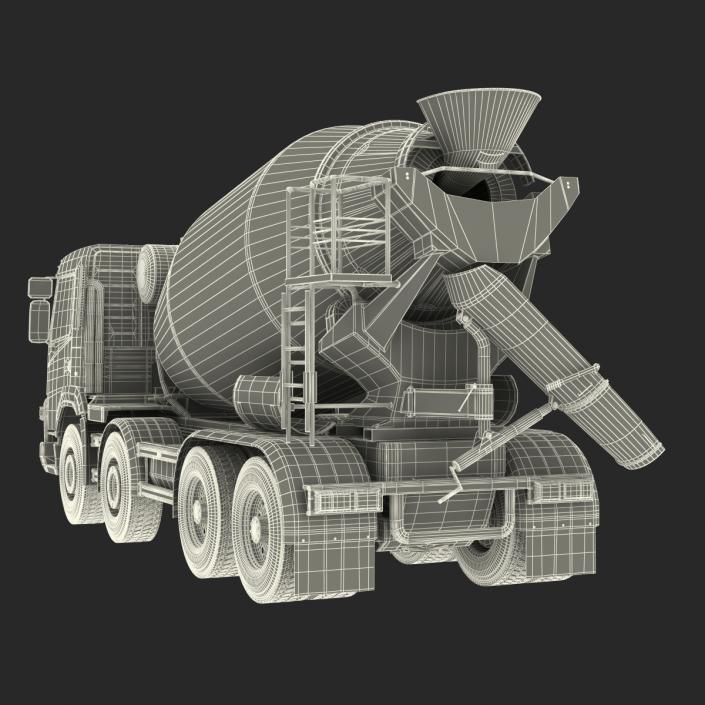 3D model Cement Mixer Vehicle Lafarge Rigged