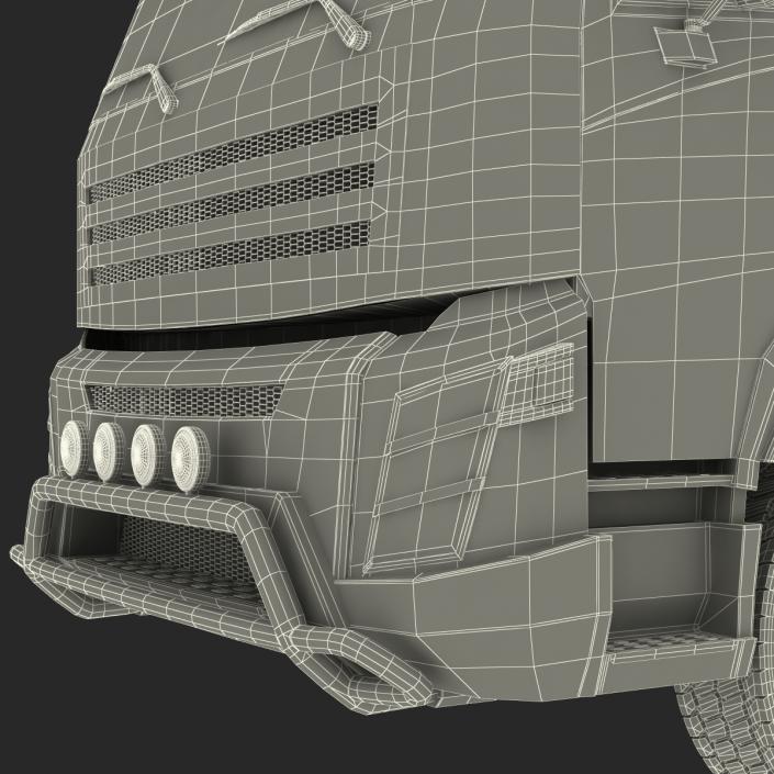 3D model Cement Mixer Vehicle Lafarge Rigged