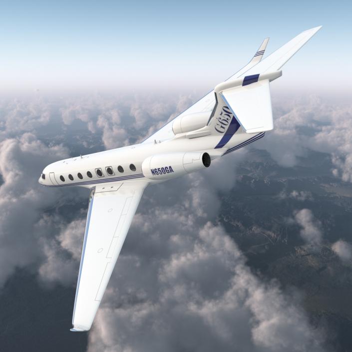 Gulfstream G650 Rigged 3D