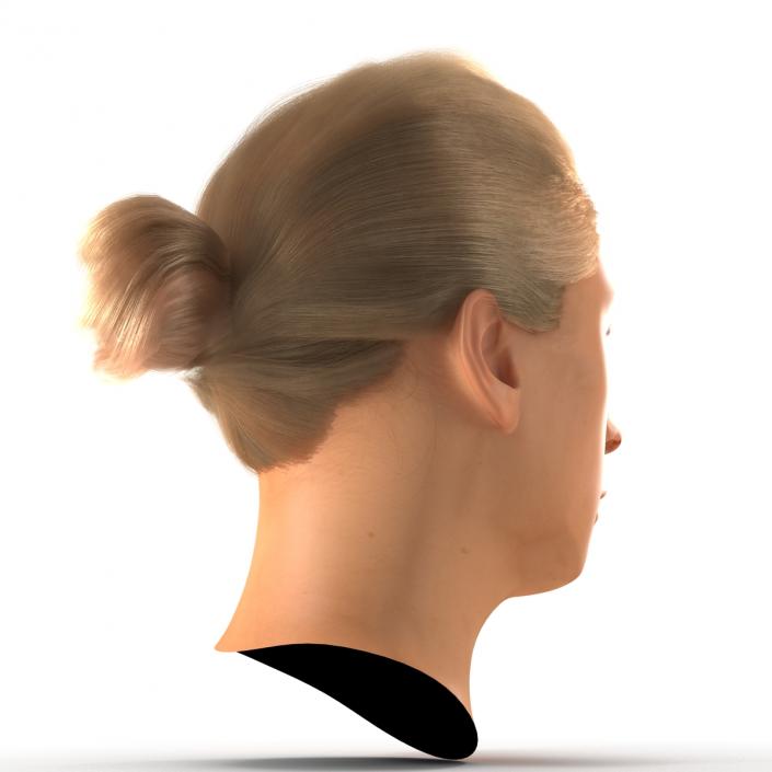 3D Female Caucasian Head