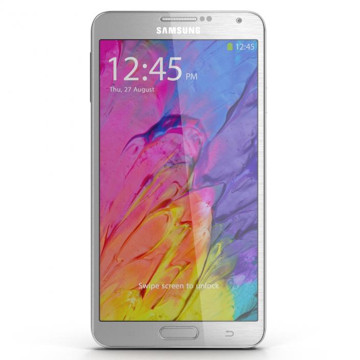 Samsung Galaxy Note 3 White 3D