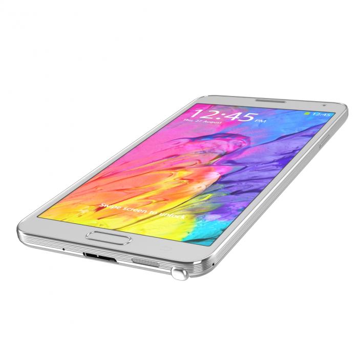 Samsung Galaxy Note 3 White 3D