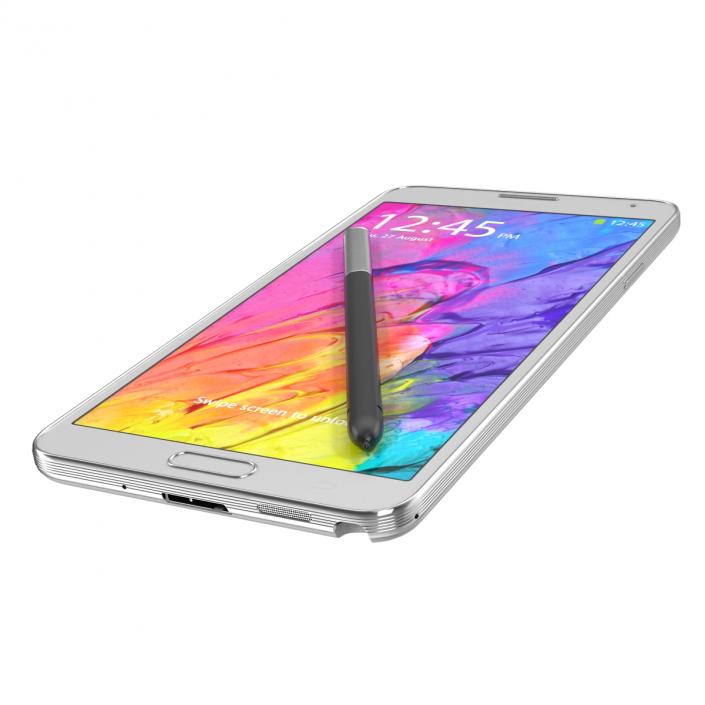 Samsung Galaxy Note 3 White 3D