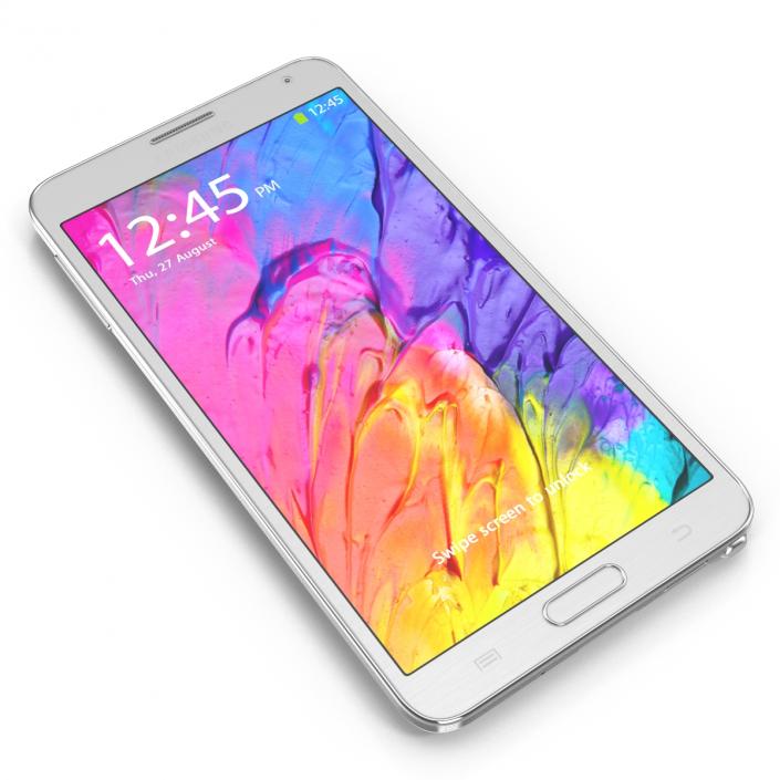 Samsung Galaxy Note 3 White 3D