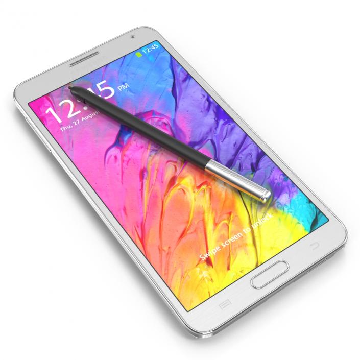 Samsung Galaxy Note 3 White 3D