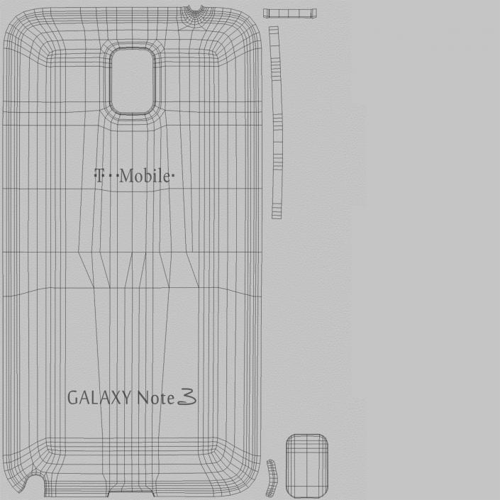 Samsung Galaxy Note 3 White 3D