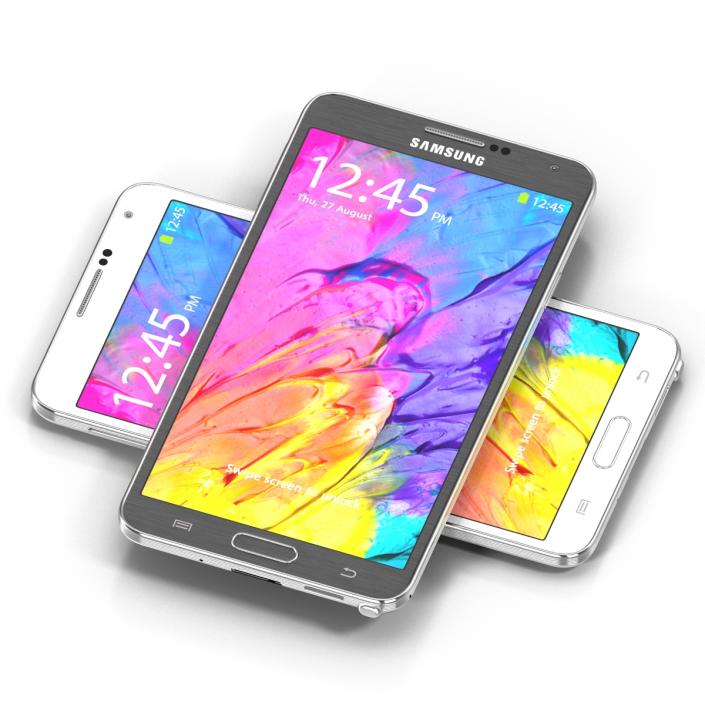 3D model Samsung Galaxy Note 3 Set