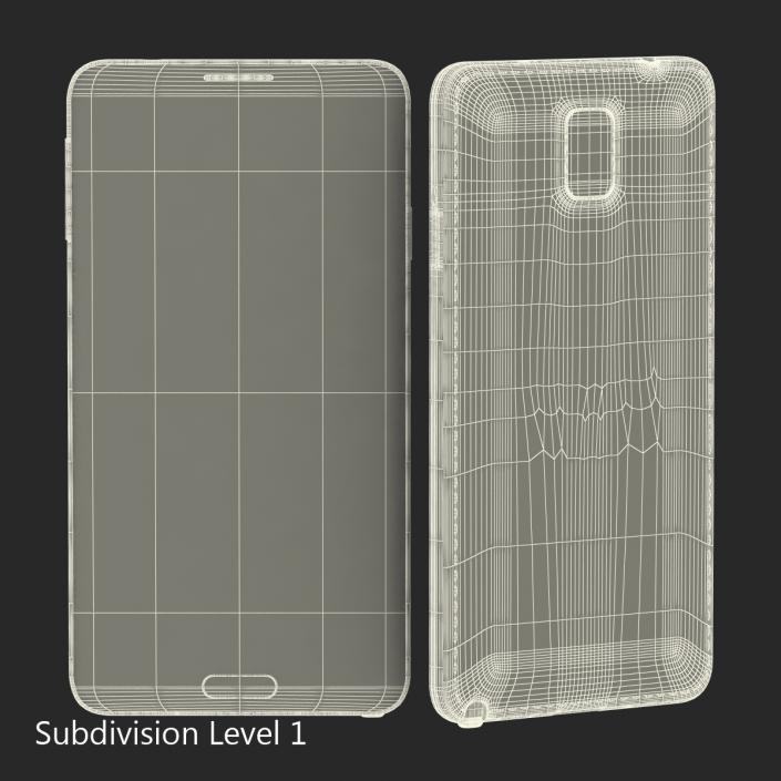 3D model Samsung Galaxy Note 3 Set