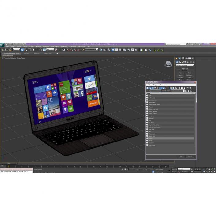 3D model Laptop Asus Zenbook UX305