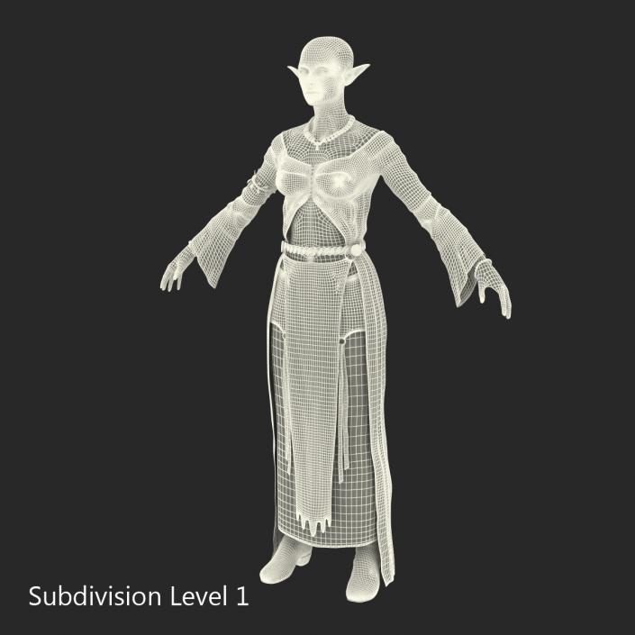 Female Elf Rigged 3D