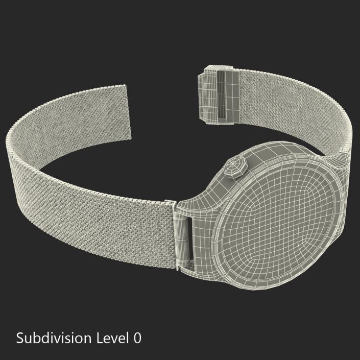 3D model Huawei Watch 2 Dark Metal Band