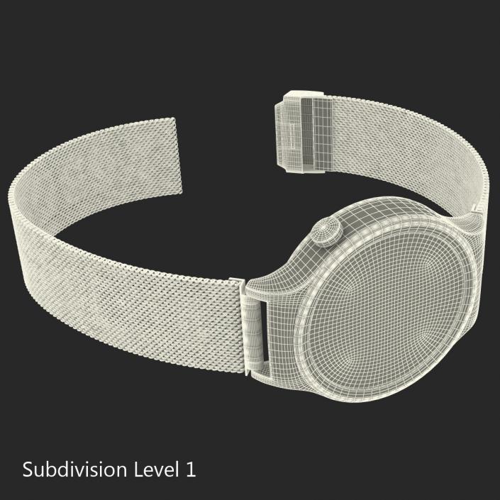 3D model Huawei Watch 2 Dark Metal Band