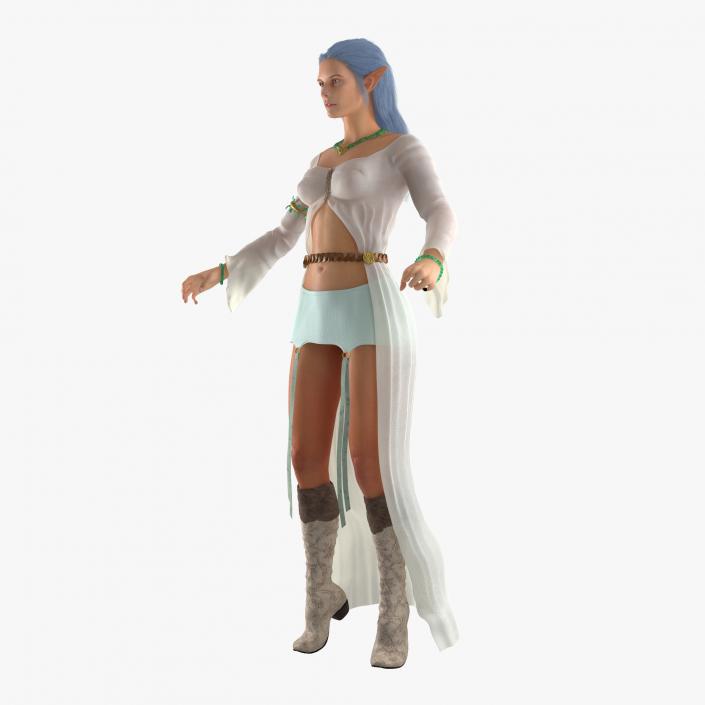 Female Elf Rigged 2 3D model