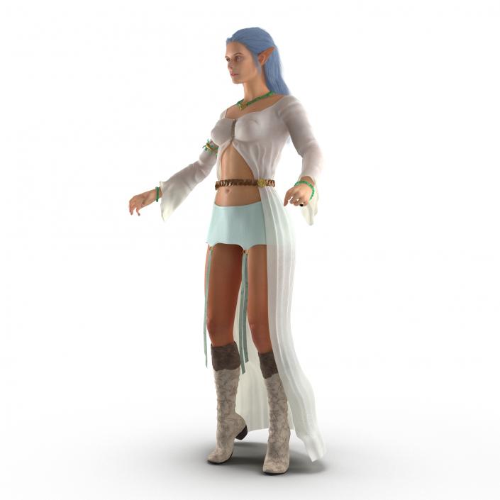 Female Elf Rigged 2 3D model