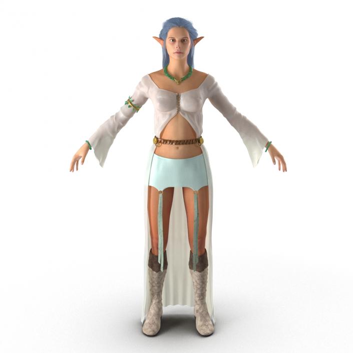 Female Elf Rigged 2 3D model