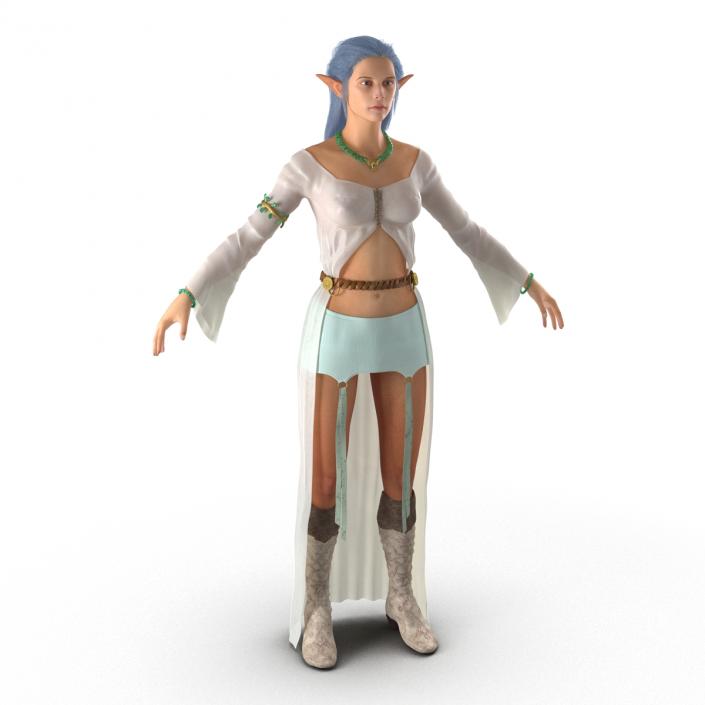 Female Elf Rigged 2 3D model