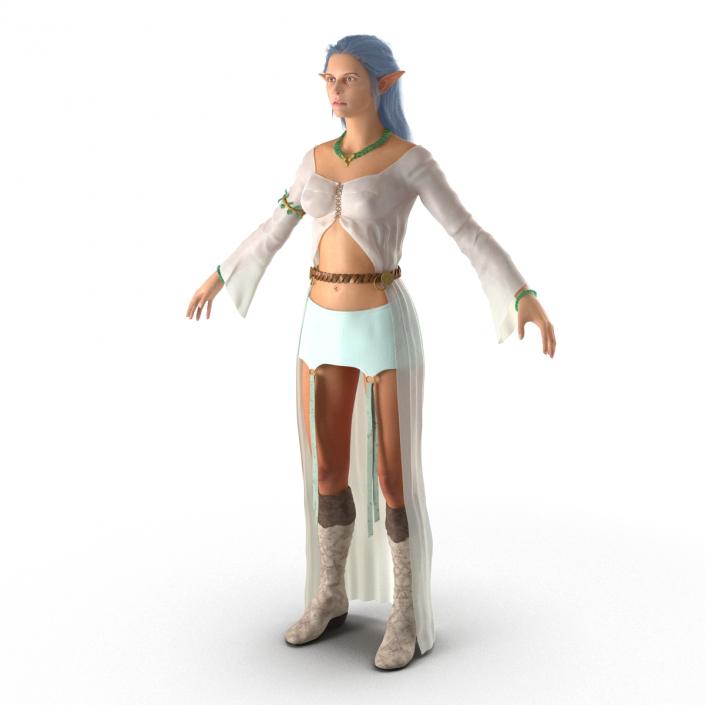 Female Elf Rigged 2 3D model