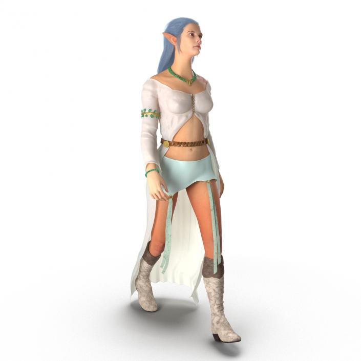 Female Elf Rigged 2 3D model