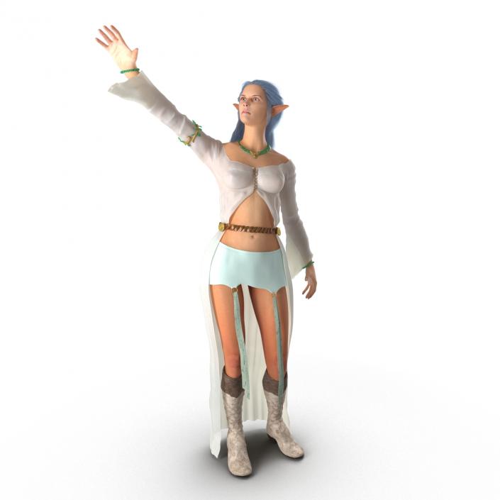 Female Elf Rigged 2 3D model