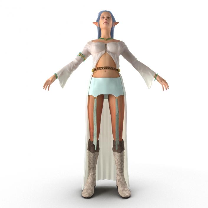 Female Elf Rigged 2 3D model