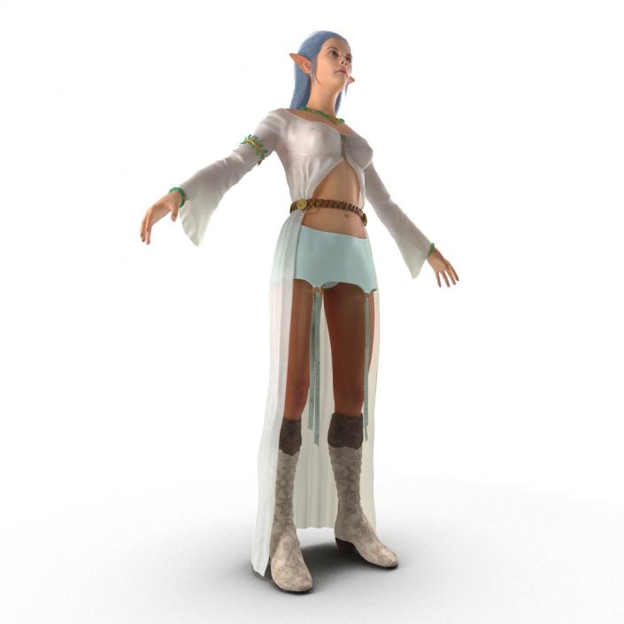 Female Elf Rigged 2 3D model