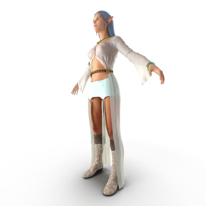 Female Elf Rigged 2 3D model