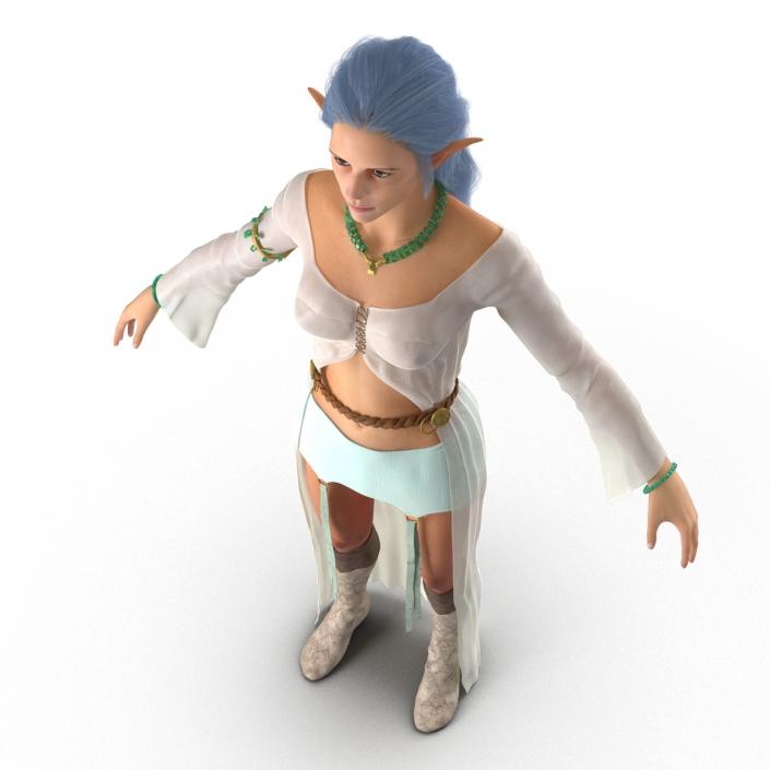 Female Elf Rigged 2 3D model