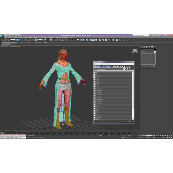 Female Elf Rigged 2 3D model