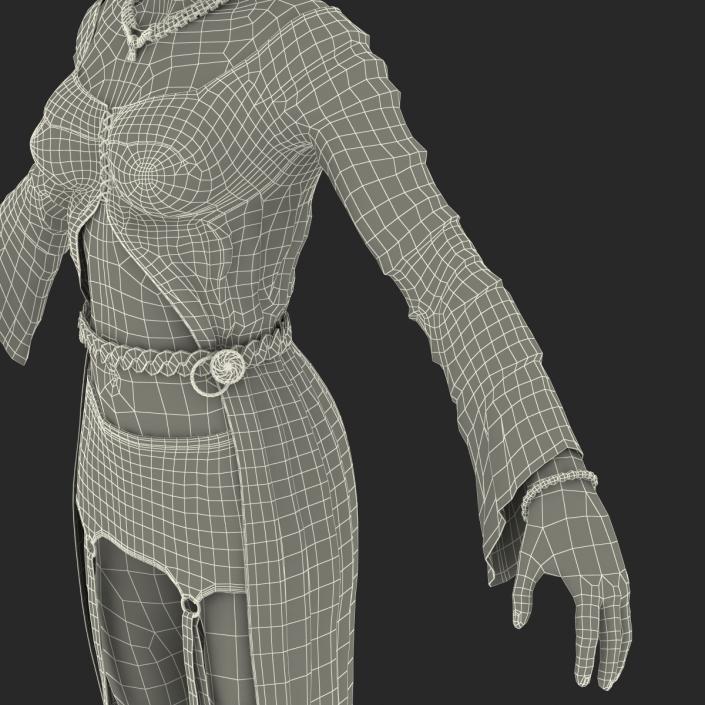 Female Elf Rigged 2 3D model