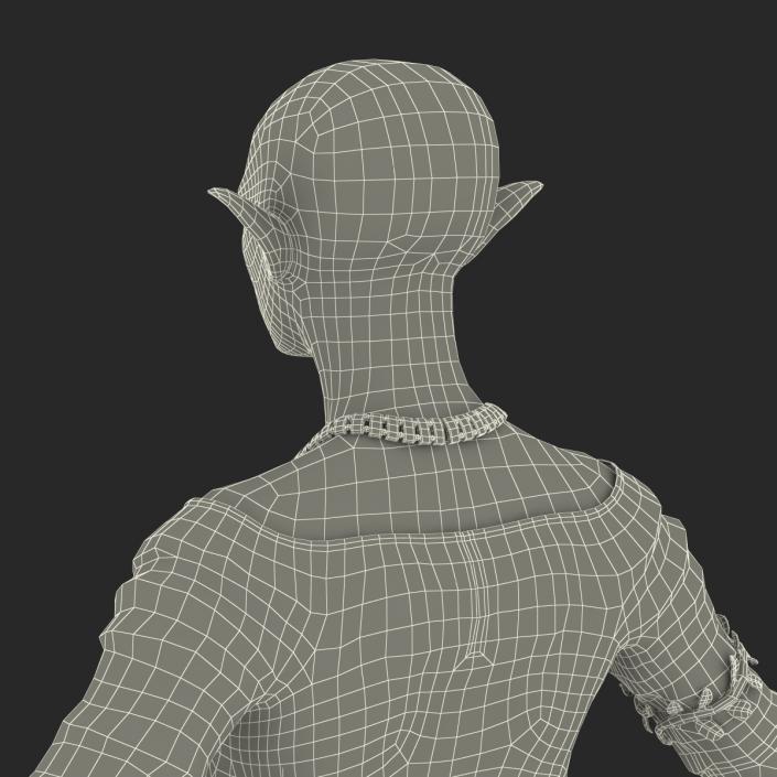 Female Elf Rigged 2 3D model