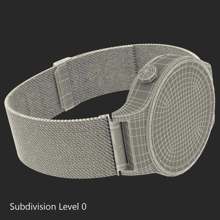 3D model Huawei Watch 3 Dark Metal Band